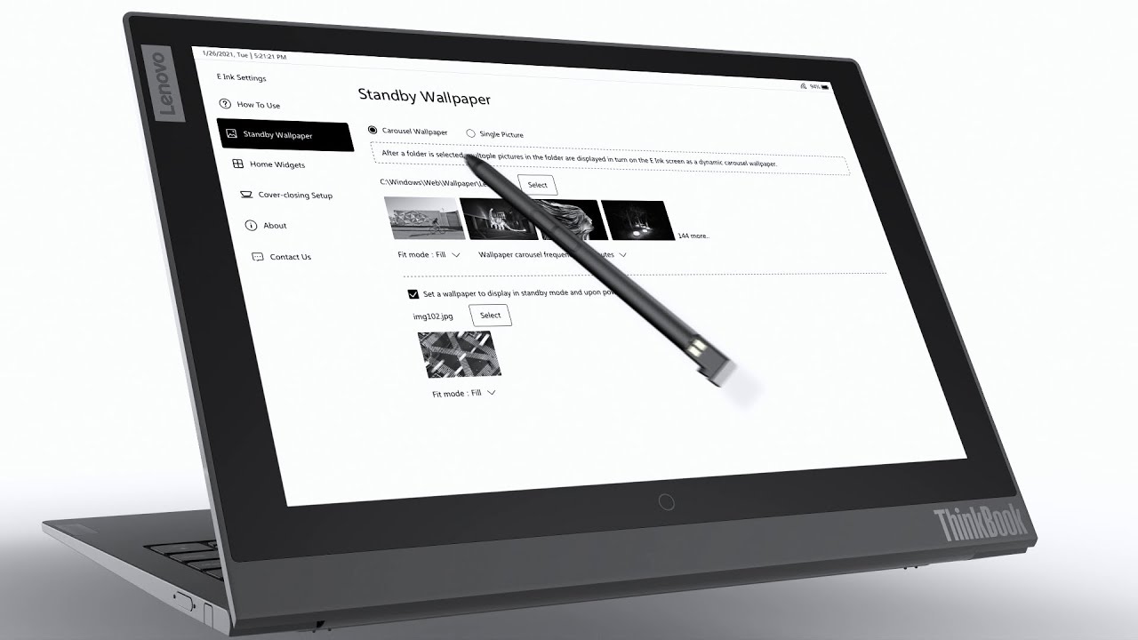 ThinkBook Plus Gen 2 E-ink&mdash;Settings