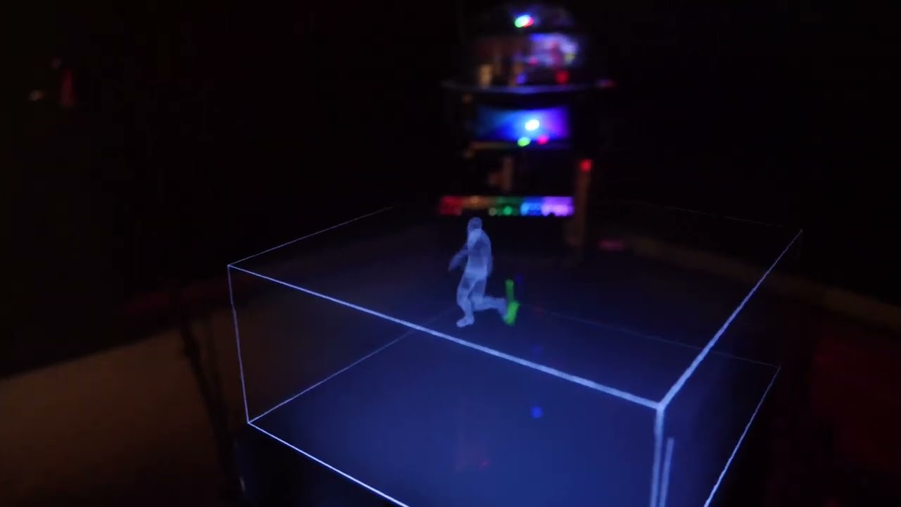 Mixamo on Voxon VX1 using direct Blender editing