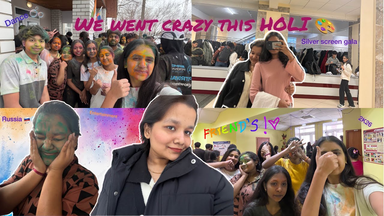 We went crazy this HOLI!🎨🩺 #friends #holi #dance #med student 