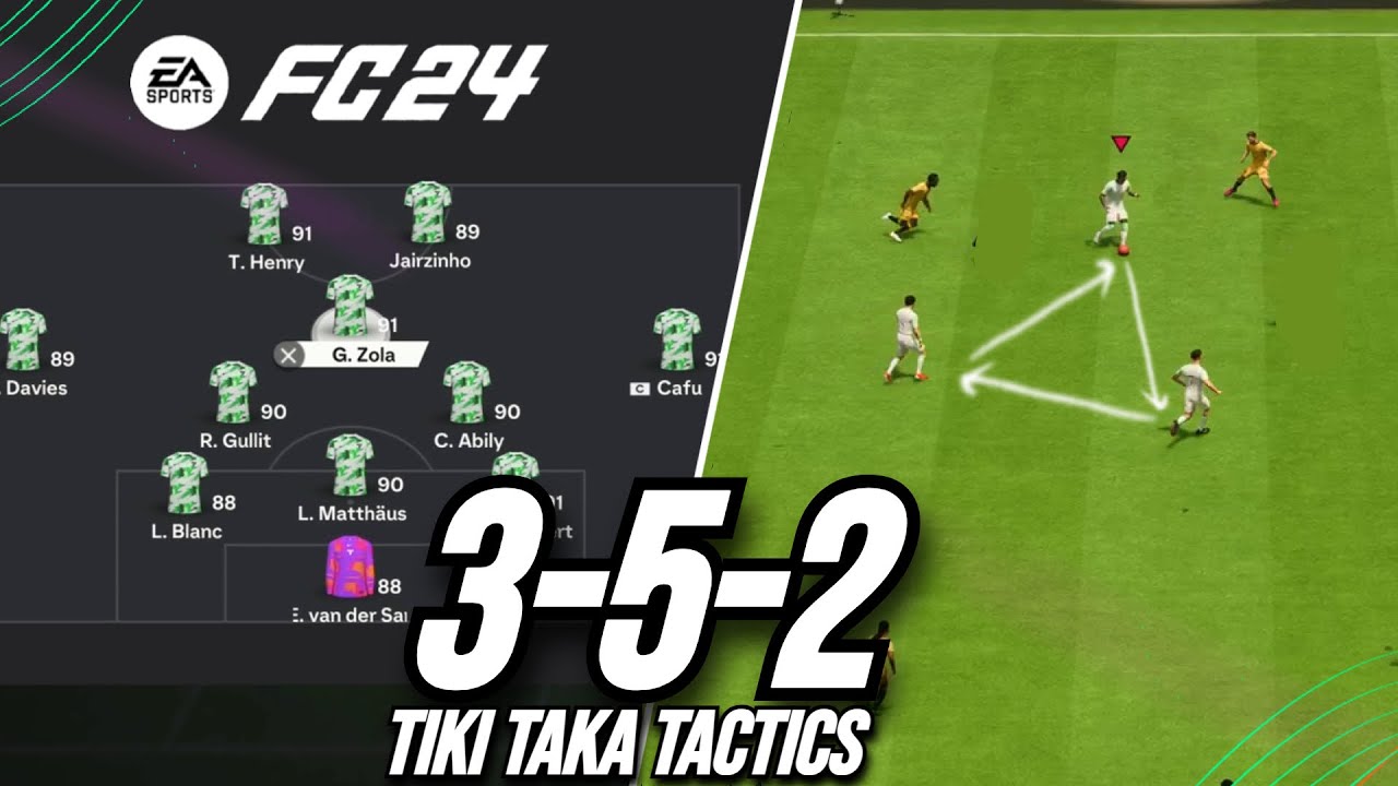META TIKI-TAKA TACTICS! Best 352 Custom Tactics EA FC 24