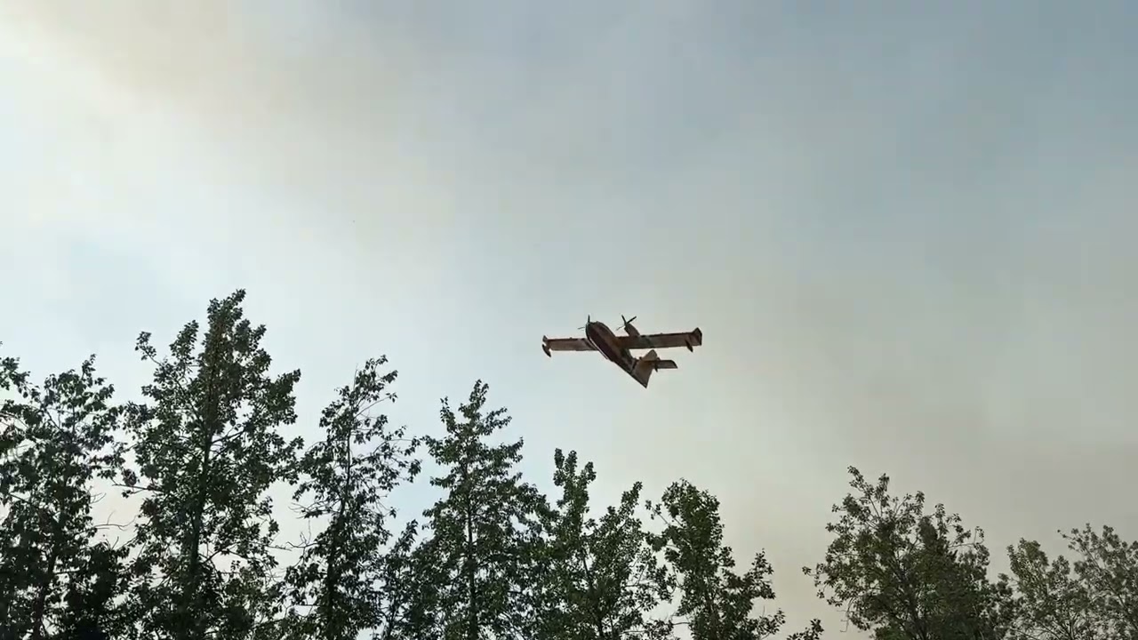Water Scooper over the Parks Highway - Bonanza Creek Fire - July 3
