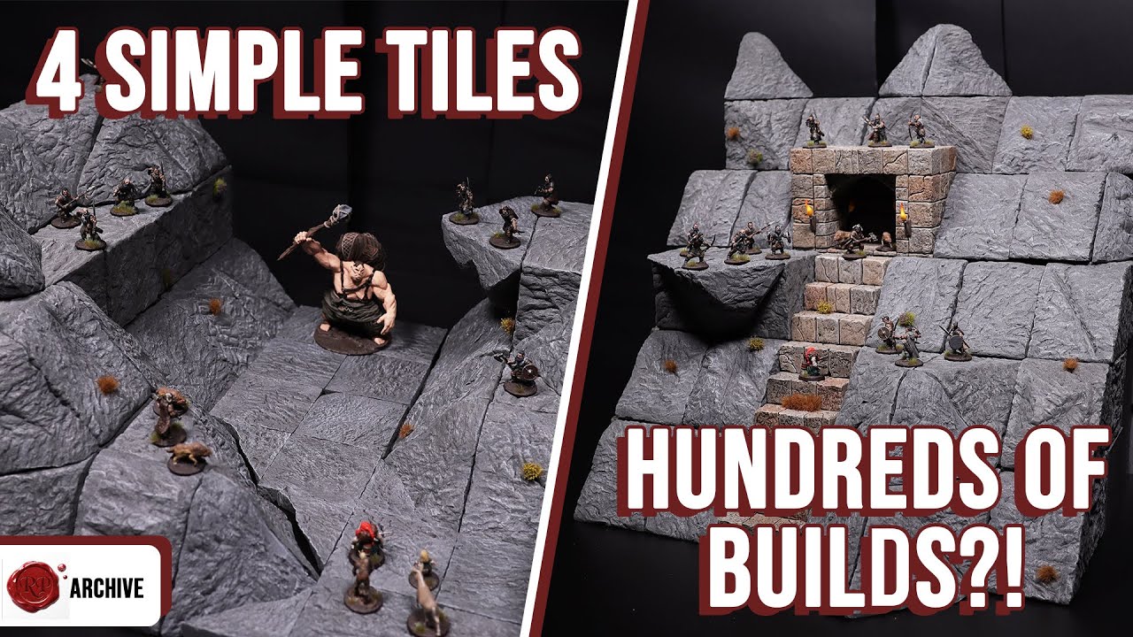 MountainBlocks — самостоятельная сборка плиток гор и пещер для D&D и варгеймов