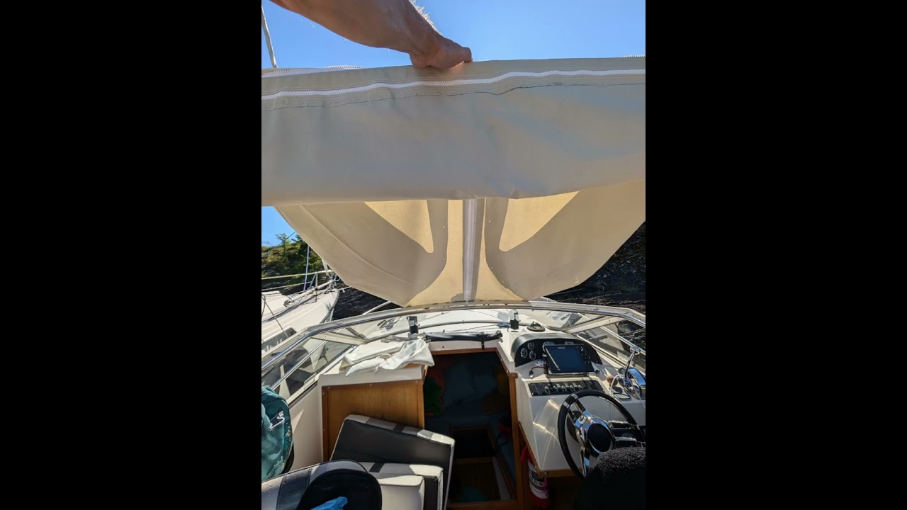 How to be pack down the canvas on a 🇳🇴 1987 Windy 22 Sport