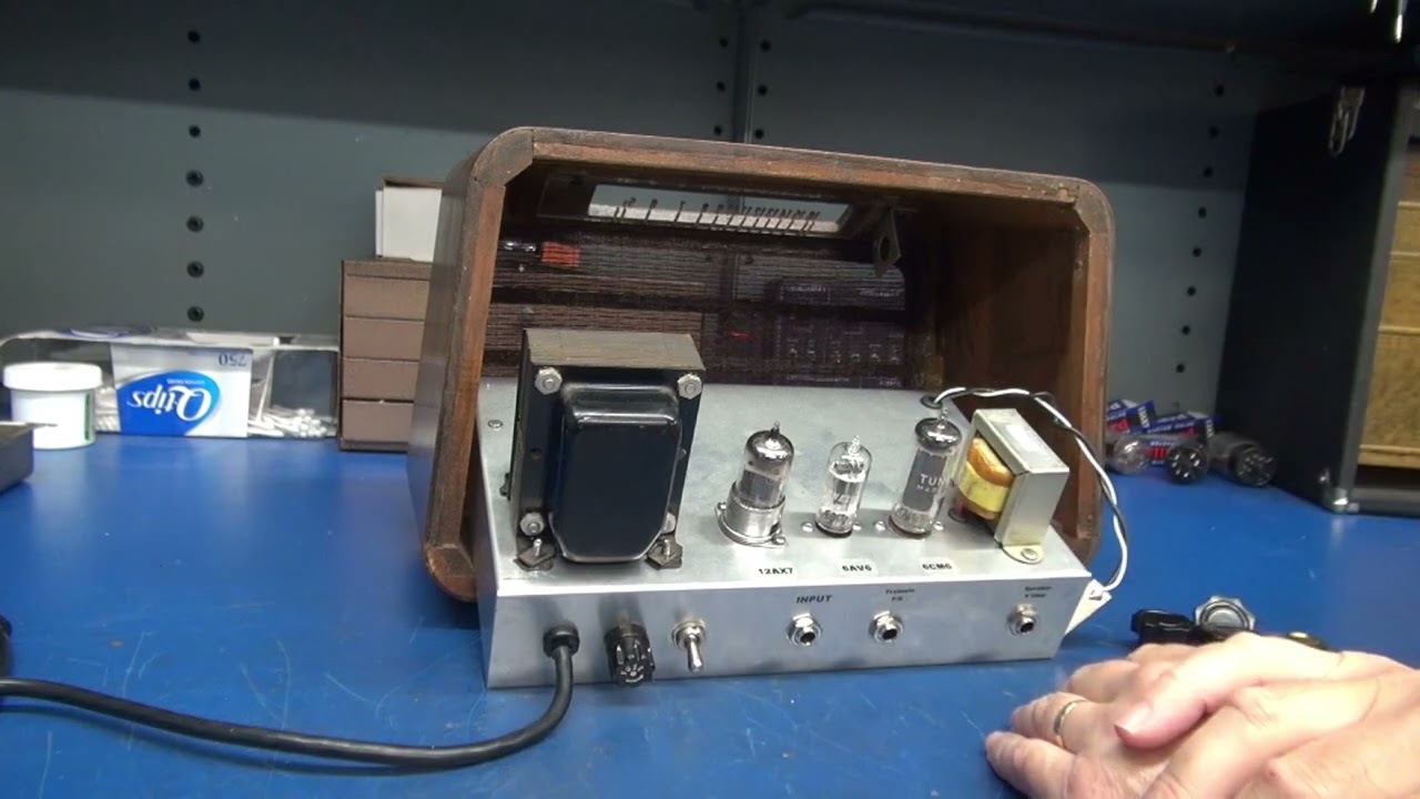 3 watt Class A tube Tremolo guitar amp 6CM6 tube easy inexpensive homebrew kit d-lab electronics