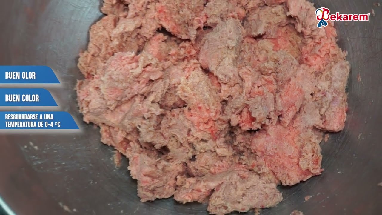 Elaboración de salchicha para asar