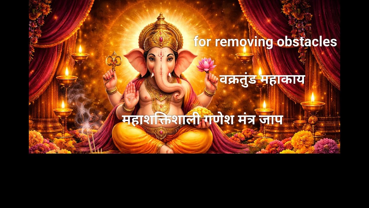 वक्रतुण्ड महाकाय मंत्र | Ganesh Mantra Live | बाधा नाशक गणपति मंत्र | Live Jap & Meditation