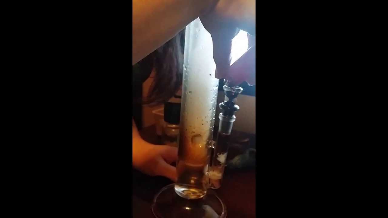 Hot girl hitting bong