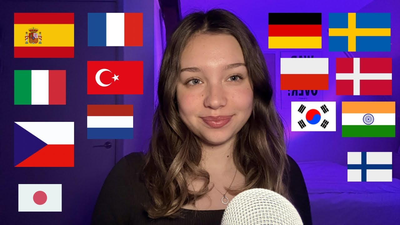 ASMR Whispering “Relax” in 20 Languages 🌍 Cupped Whispers & Tracing