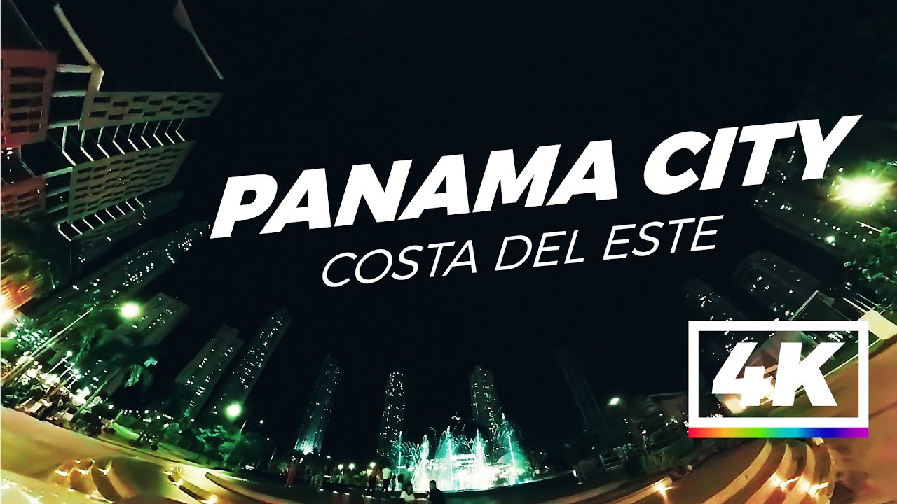 🇵🇦 Costa del Este Night drive.  Panama City 4K