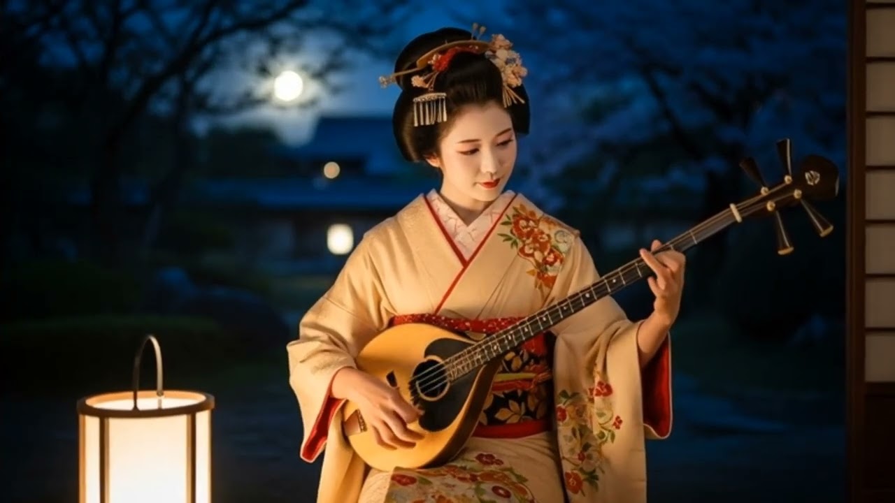 Listen to soft music under the moonlight.