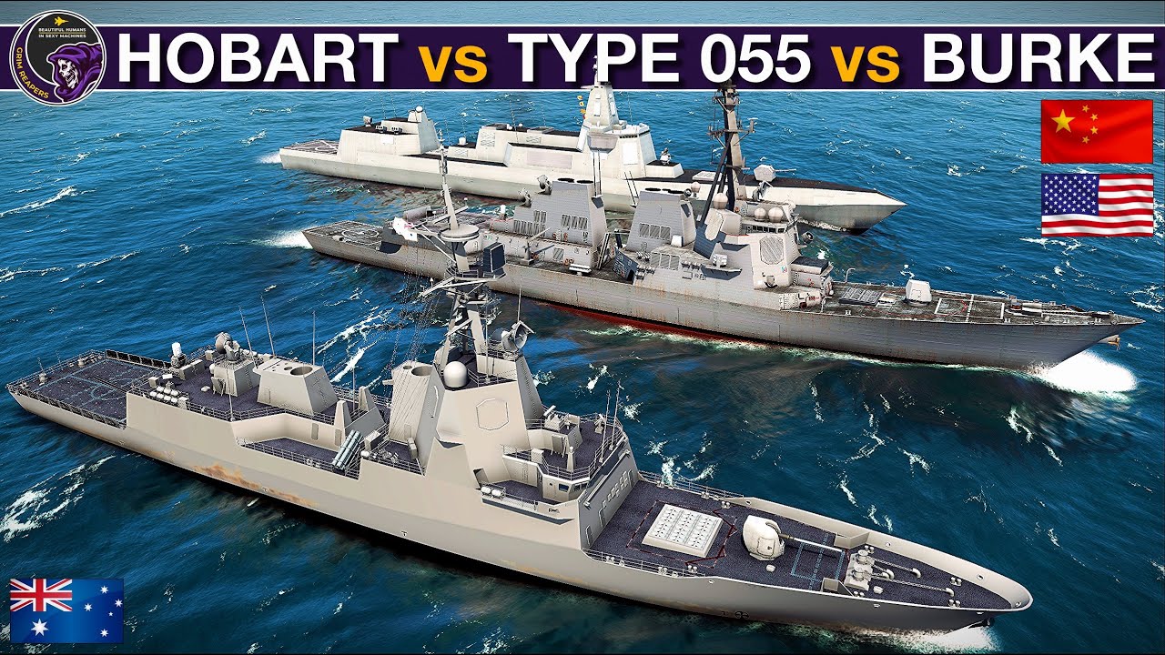 Австралийский Hobart DDG против китайского Type 055 и американского Arleigh Burke DDG | Sea Power