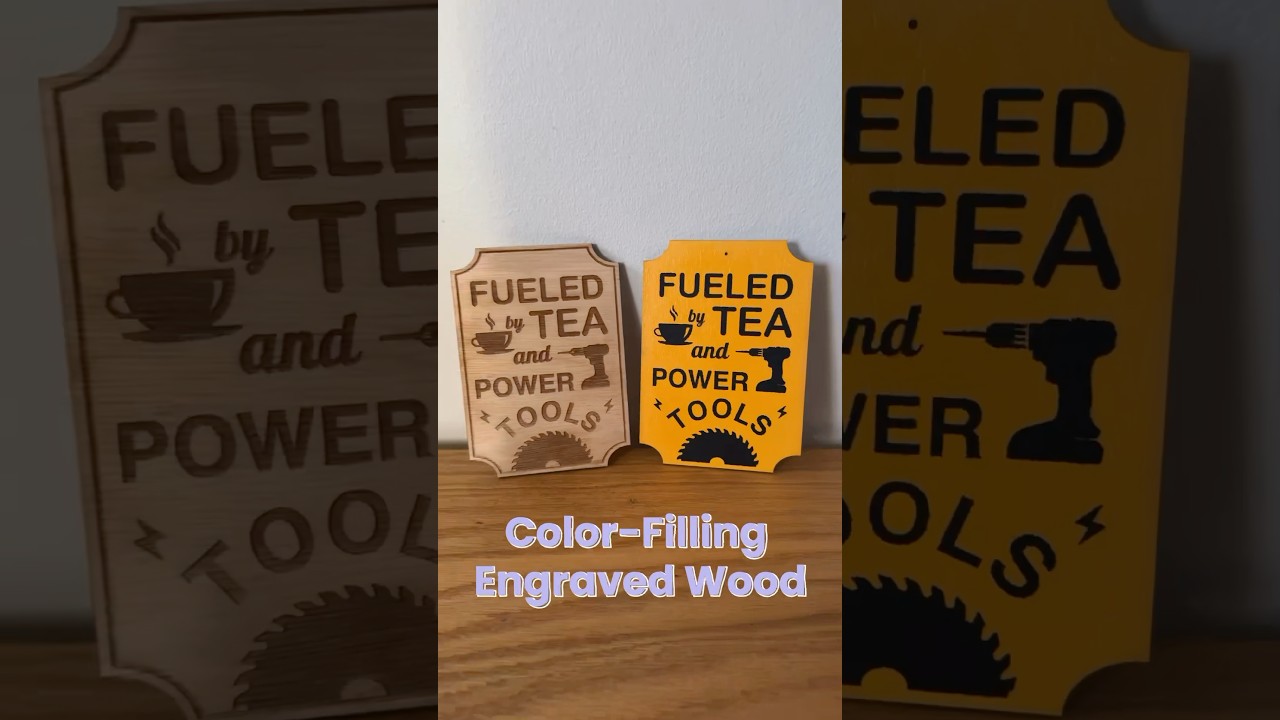 How to Paint Fill Laser Engraved Wood 🎨