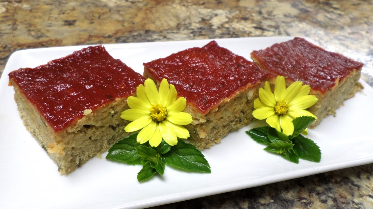 Mung Bean Meat Loaf, Plant Based, Gluten-free, Oil-free, High in protein, and High in fiber