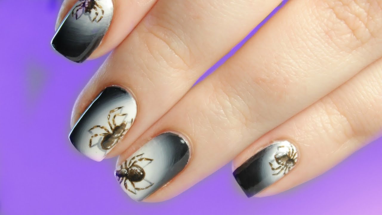 FEAR of SPIDERS NAIL ART | FINGER FEAR FRIDAY