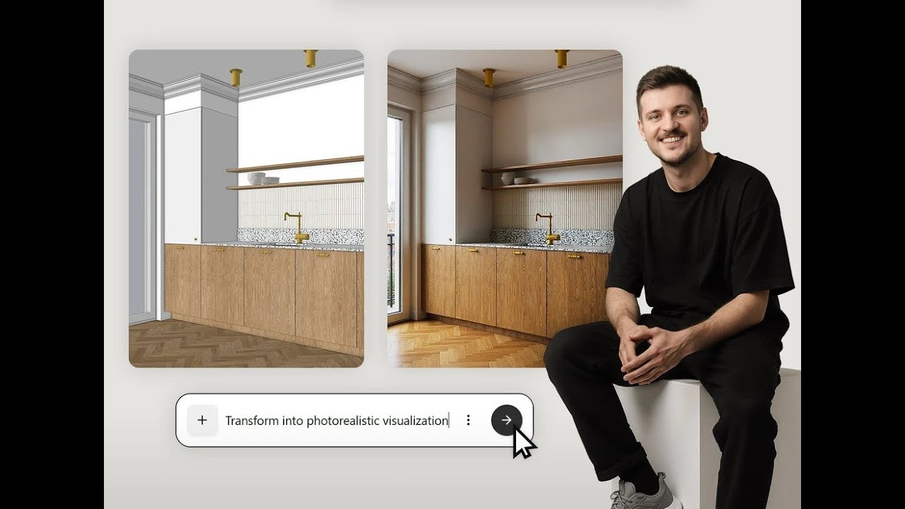 Zapowiedź kursu - Wizualizacje AI - FLUX Kontext w architekturze, projektowaniu i designie