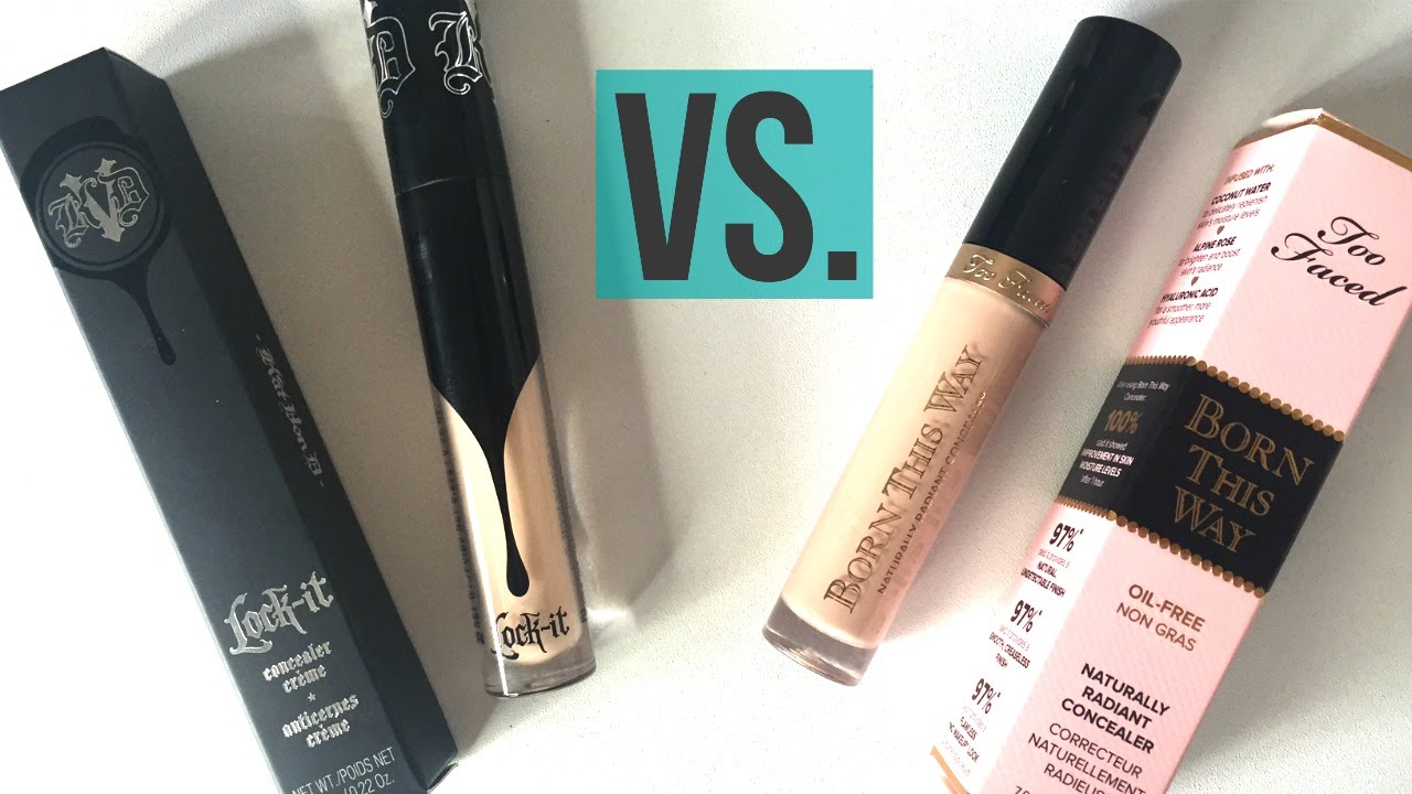 Kat Von D Lock It Concealer Creme VS.Too Faced Born This Way Concealer | Обзор + Сравнение