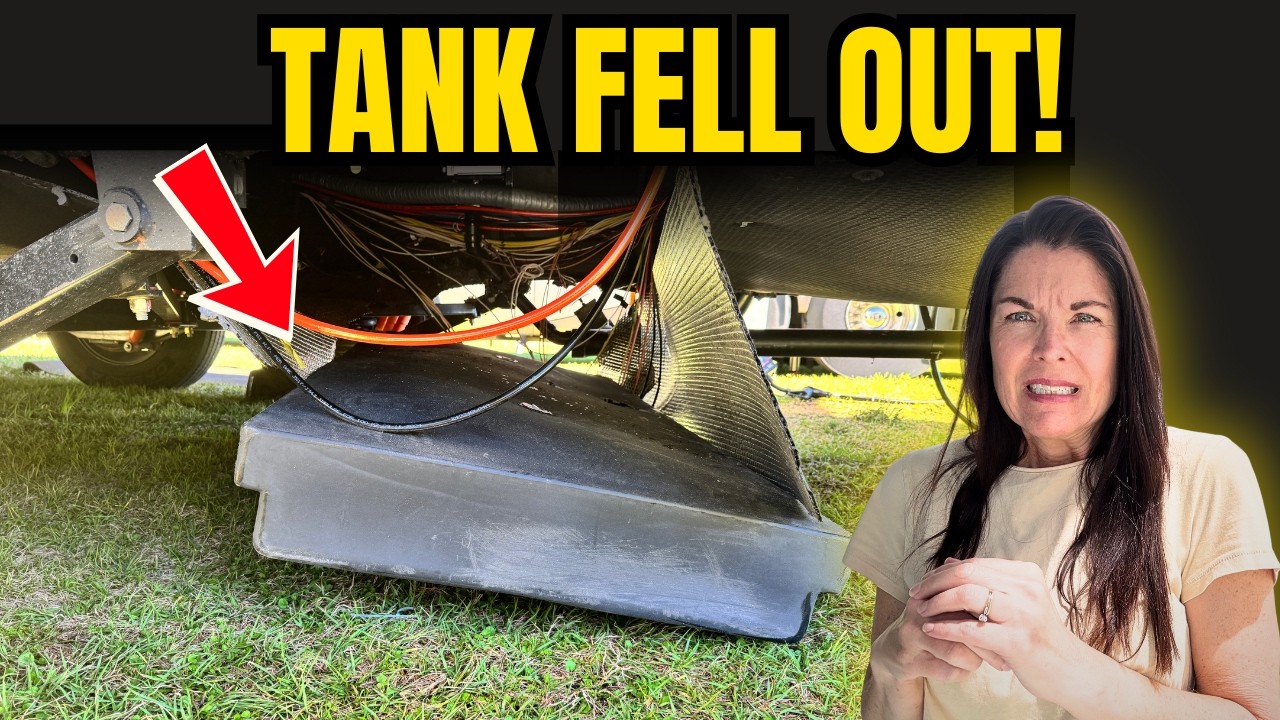 Our RV Holding Tank Fell Out 😬 Full-Time RV Disaster
