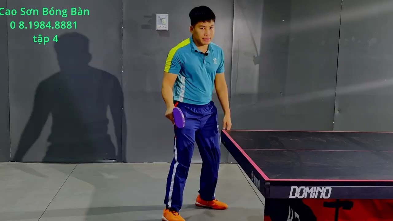 #4, kỹ thuật di chuyển kết hợp đánh trái, phải bóng bàn