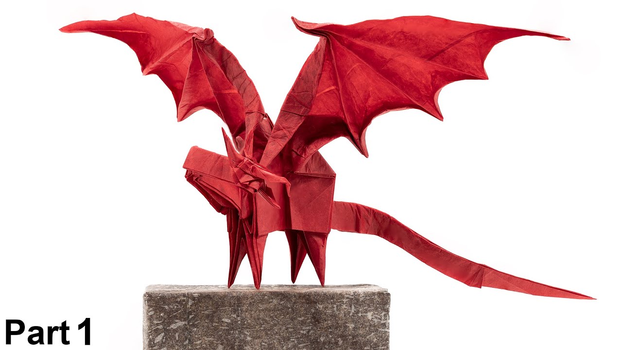 Origami Simple Dragon (Shuki Kato) part 1