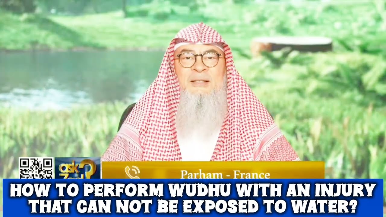 How to perform wudu with an injury that cannot be exposed to water? #islam #quran assim al hakeem
