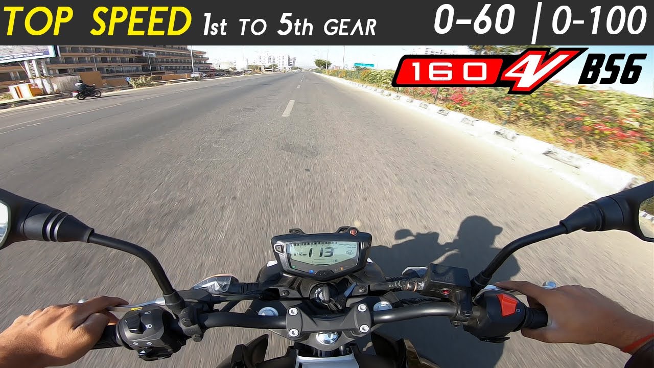 2021 Apache 160 4V BS6 : Performance Ride | TOP SPEED with 1st to 5th Gear | Acceleration Test