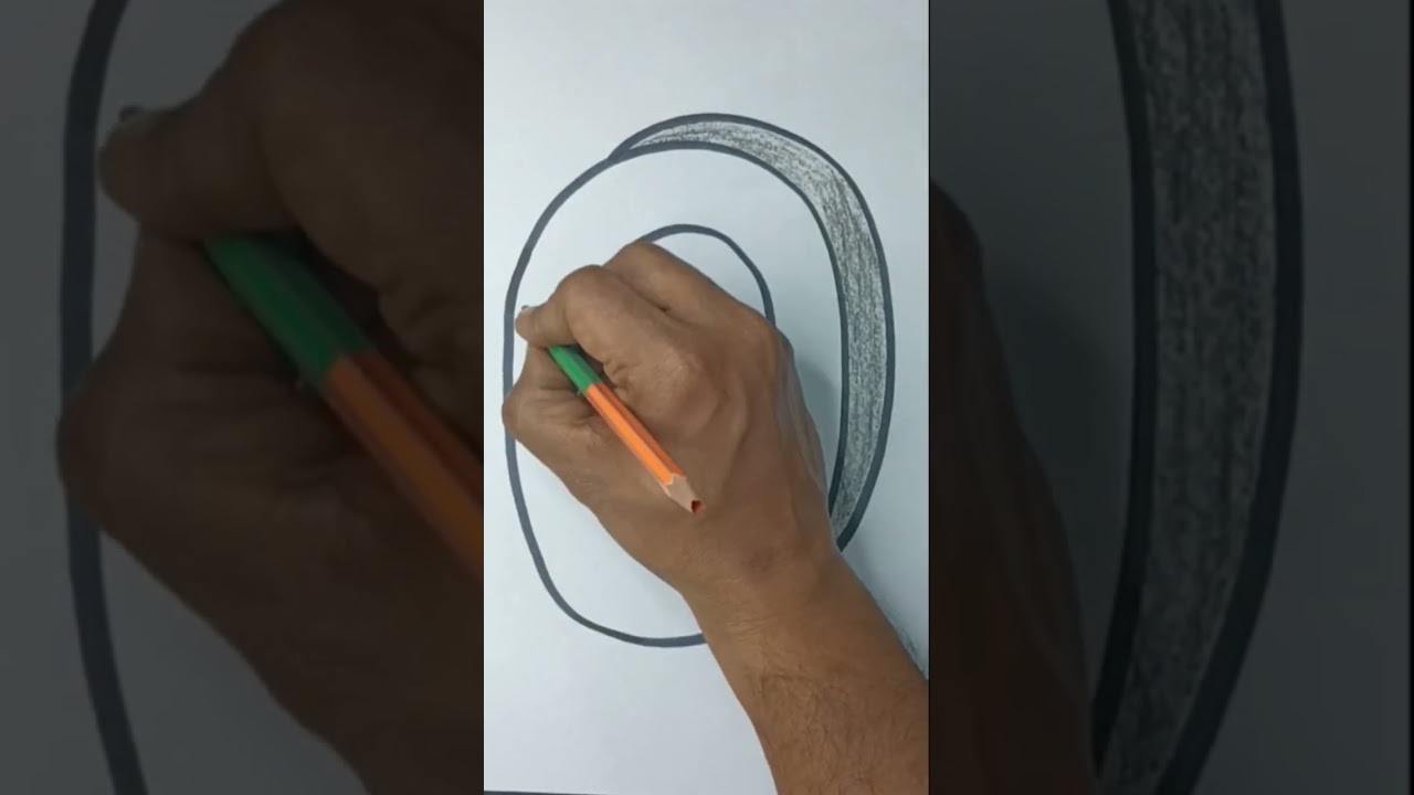 How to draw letter O | How to draw 3D O alphabet | How to | #howtodraw