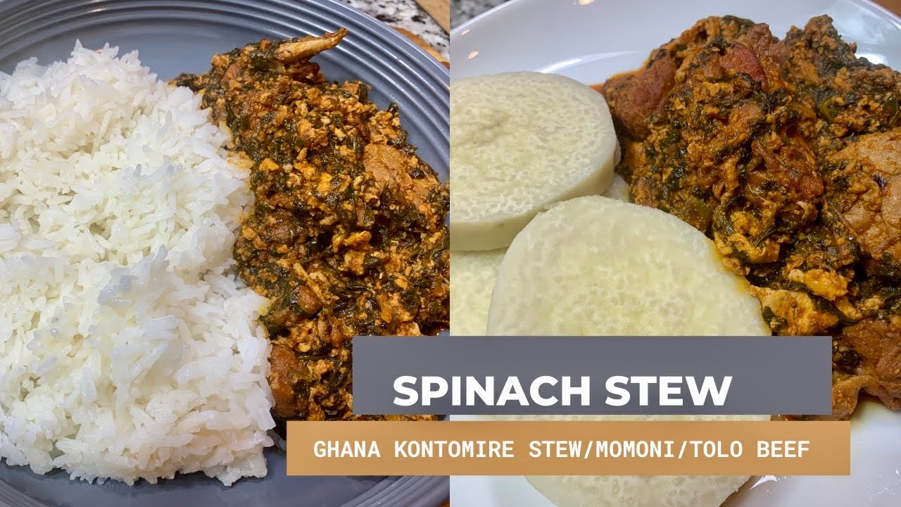 SPINACH STEW| Kontomire Stew|Palava Sauce/Momoni tolo beef🇬🇭