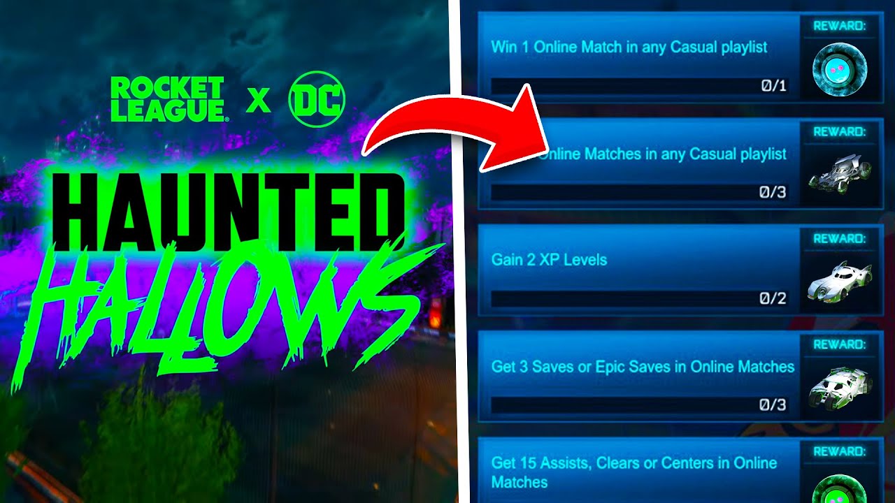 HAUNTED HALLOWS 2021 Event On Rocket League! BATMOBILES RETURN And More FREE ITEMS!