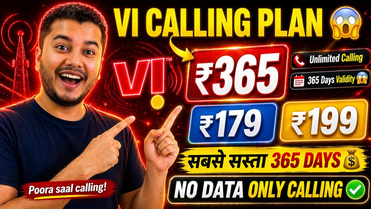 Vi Only Calling Plans 2026 📞 | 365 Days Validity Plan | Vi Calling Recharge