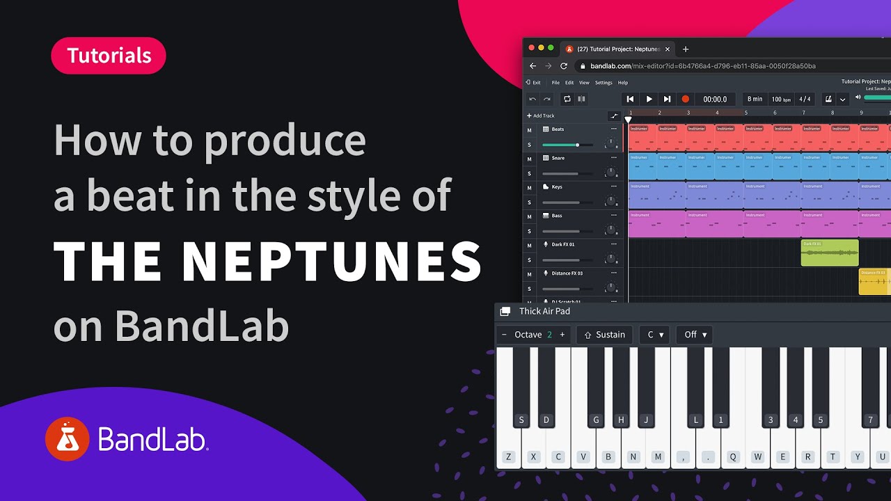How to produce a Neptunes style beat in BandLab
