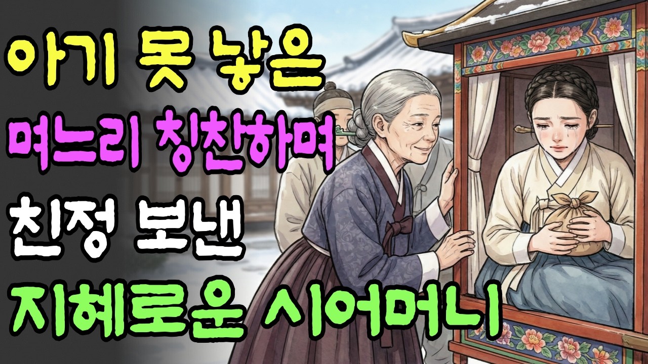 10년간 자식을 못 낳은 며느리를 칭찬하며 꽃가마 태워 친정 보낸 지혜로운 시어머니 | 옛날이야기 | 야담 | 오디오북 | 수면동화 | 민담
