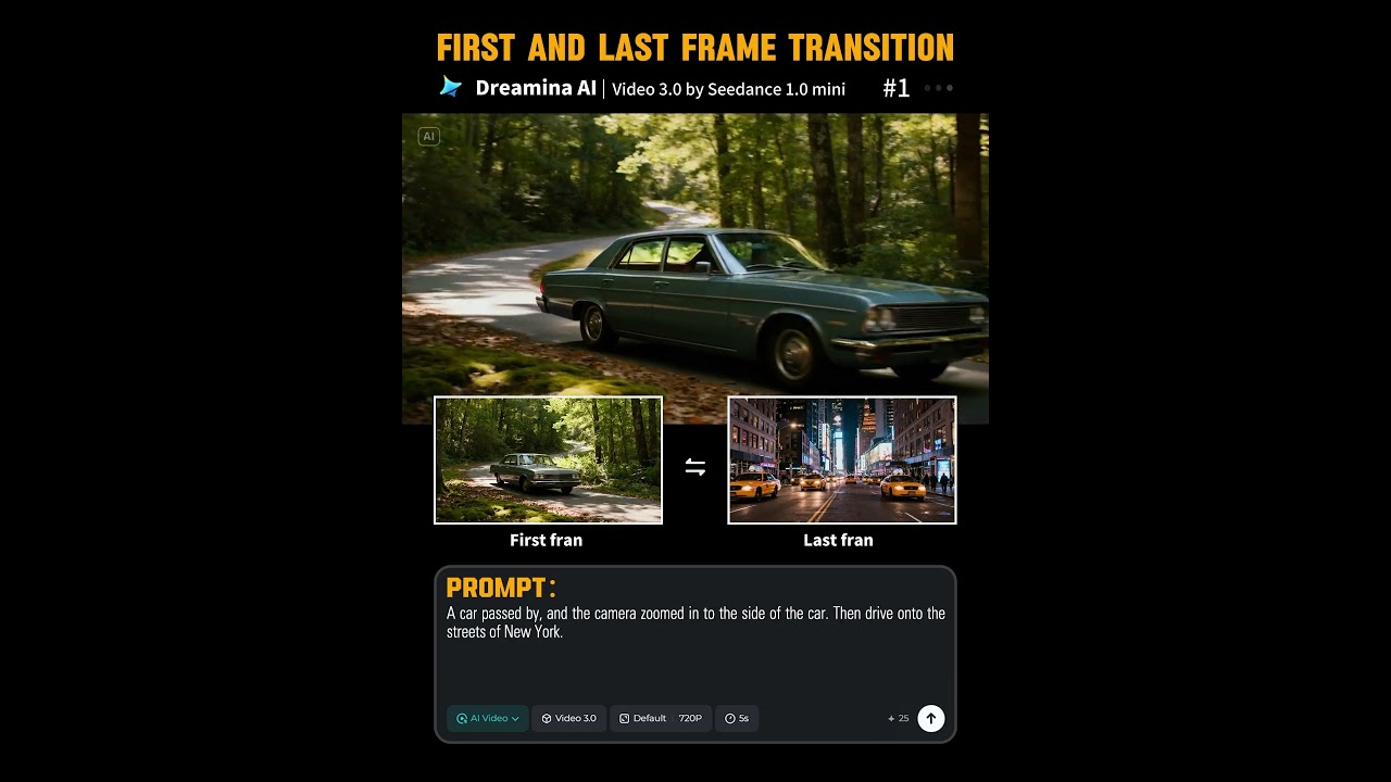 Using AI first and last frames for smooth video transitions is simple and efficient