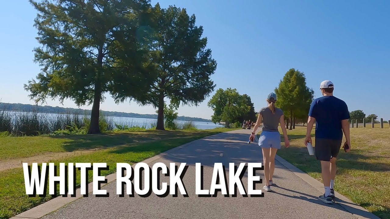 [4K] White Rock Lake Trail Dallas Bike Ride - Exercise Bike Workout