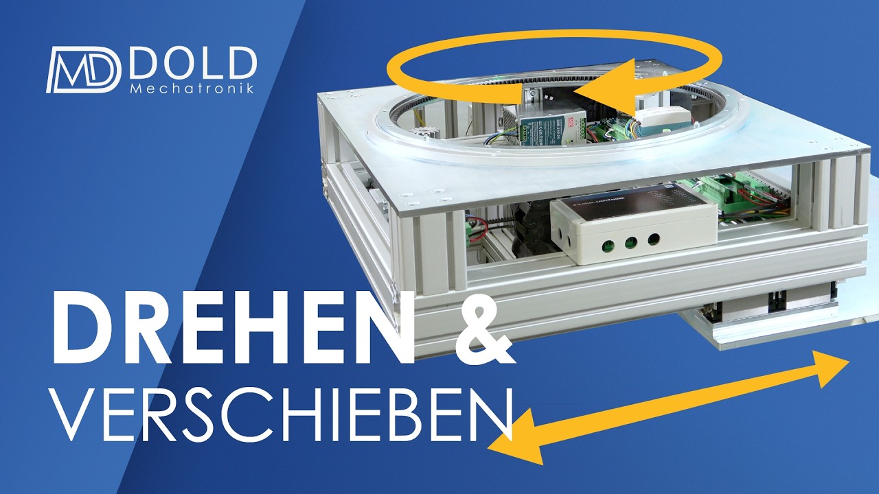 Motorisierte Plattform f&uuml;rs Schaufenster &ndash; Lineartechnik, Drehkranz und Fernsteuerung