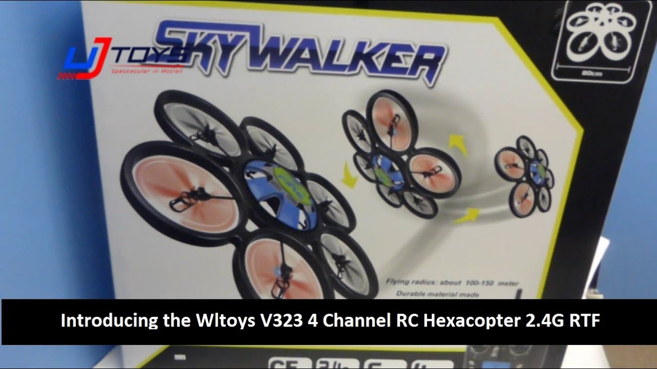 UJToys Introducing the Wltoys V323 SkyWalker 4 Channel RC Hexacopter 2.4G RTF