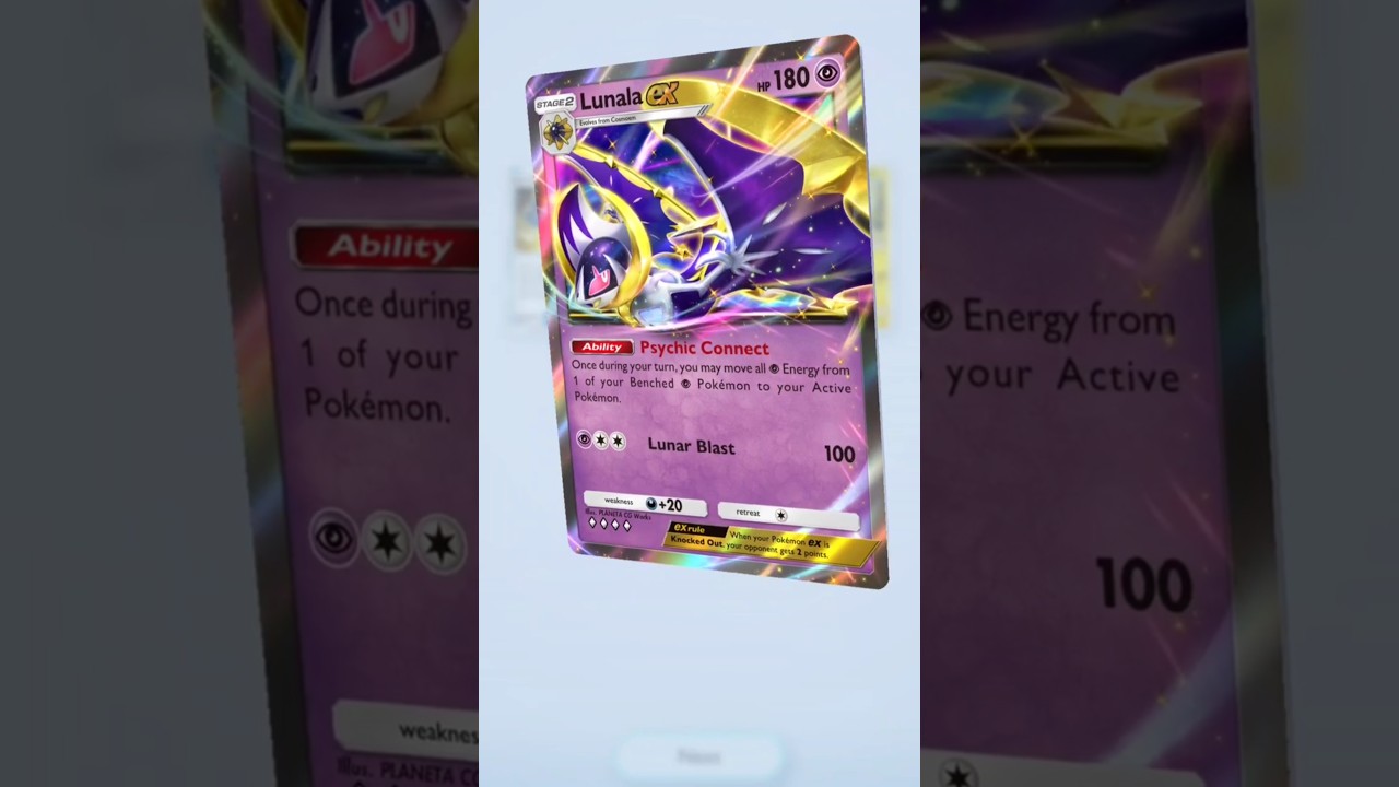 Lunala EX (Double Rare) in Booster packs Celestial Guardians | Pokemon TCG Pocket #pokemontcg