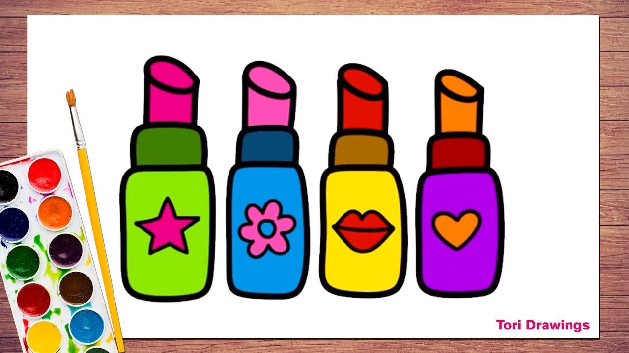 Learn to Draw Lipstick 💄Easy | Lipstick Drawing Step by Step 