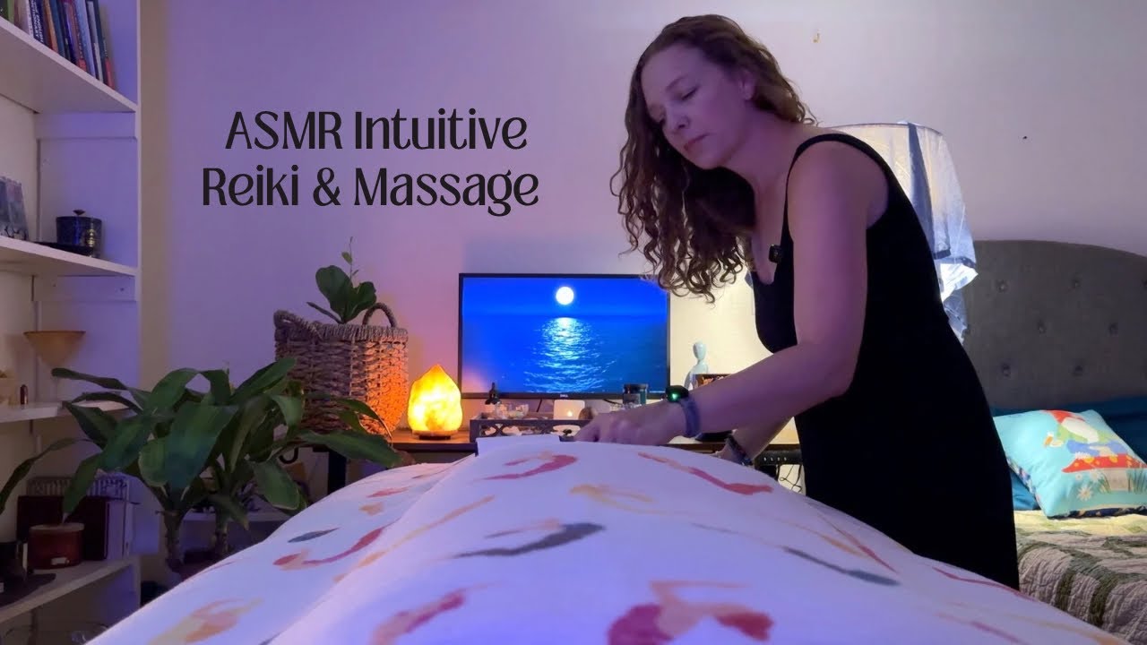 ASMR Reiki, Massage & Nidra🌙Anxiety Relief & Deep Sleep Aid🌊Gentle Ocean Ambiance