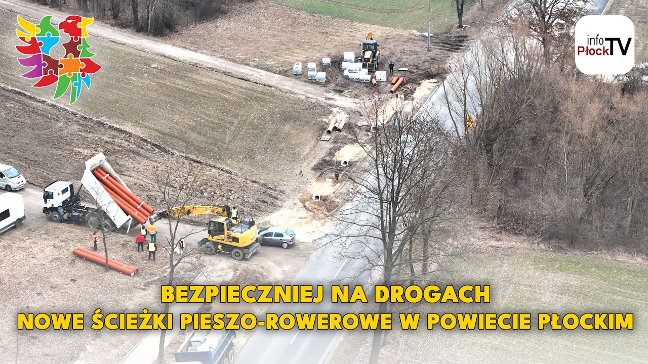 Bezpieczniej na drogach - nowe ścieżki pieszo-rowerowe w powiecie płockim