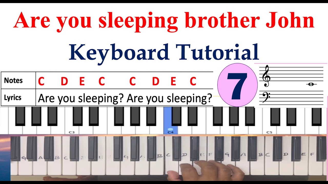 Are you sleeping Keyboard Notes | Piano Notes | ABCDEFG Notes|School rhymes| SHINES MUSIC