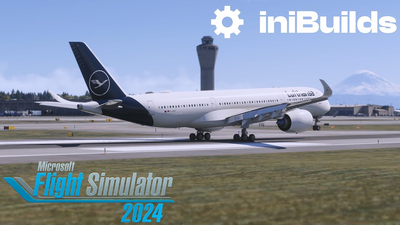 MSFS2024 | Lufthansa A350-900 | Flight LH490 EDDF–KSEA | Long-Haul Arrival into Seattle