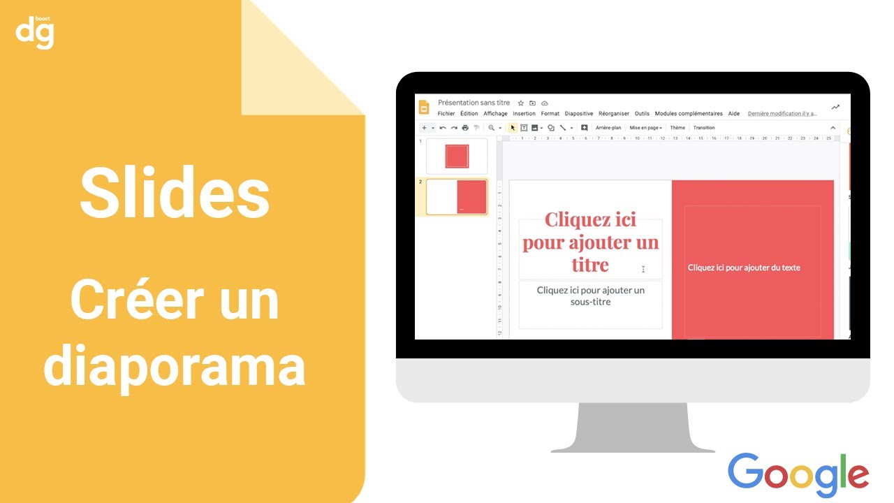 Comment cr&eacute;er un diaporama sur Google Slides