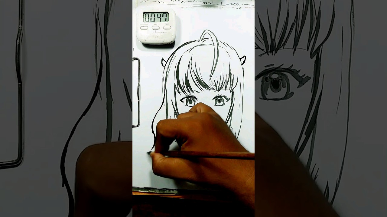 Gambar vtuber maha5 Alia Adelia dalam 5 menit #kawaii #vtuber #sketch #drawing