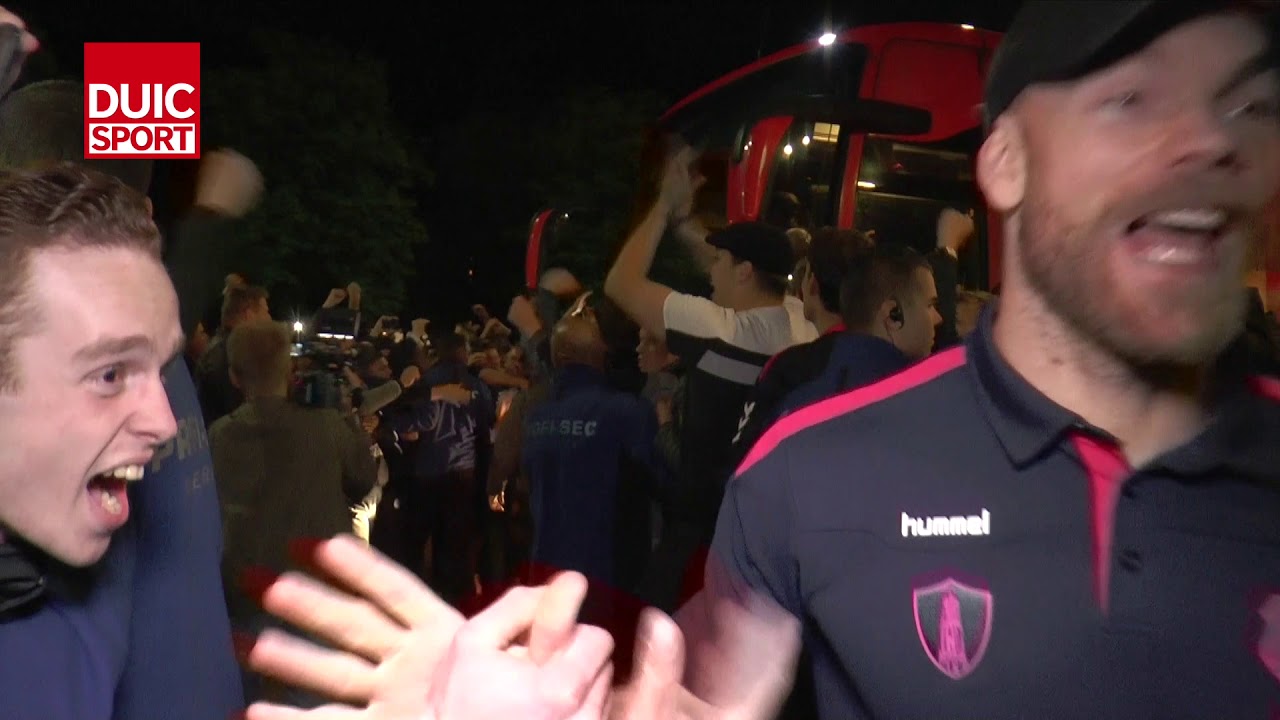 Huldiging FC Utrecht bij Stadion Galgenwaard na behalen Europees voetbal