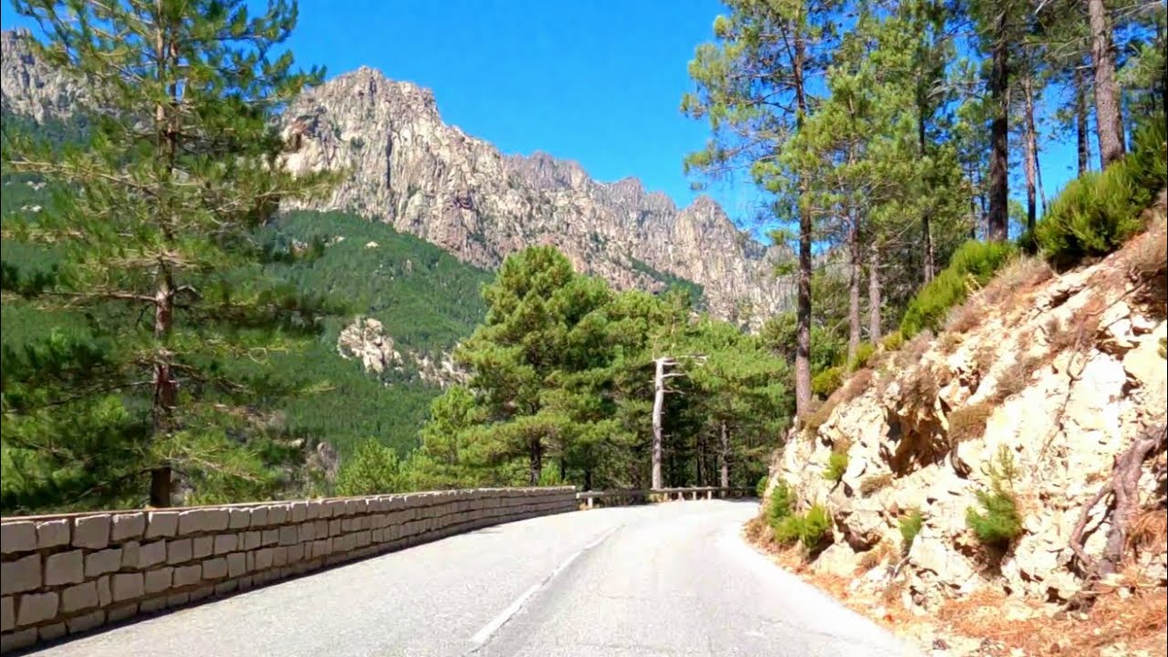 4K Driving Montain Corsica Island, France 🇫🇷