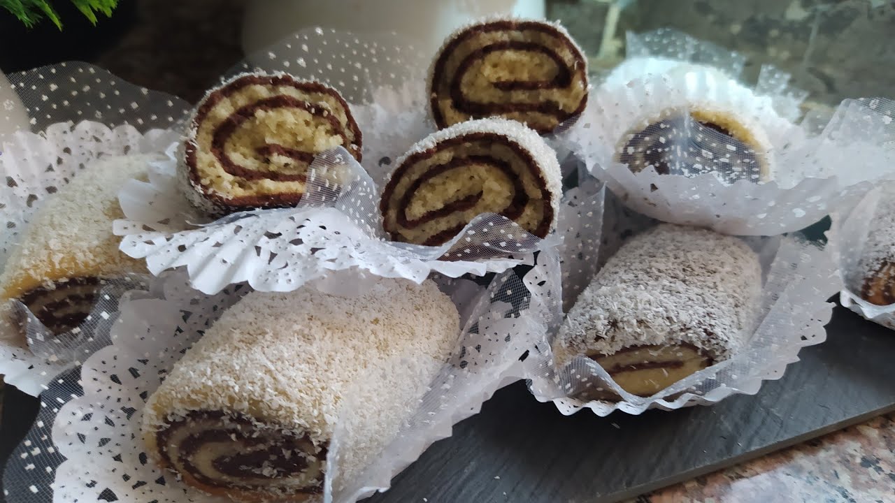 قاطو رولي راااائع ويذوب فالفم دائما مع سلسلة الحلويات الاقتصادية بالزيت والسهله