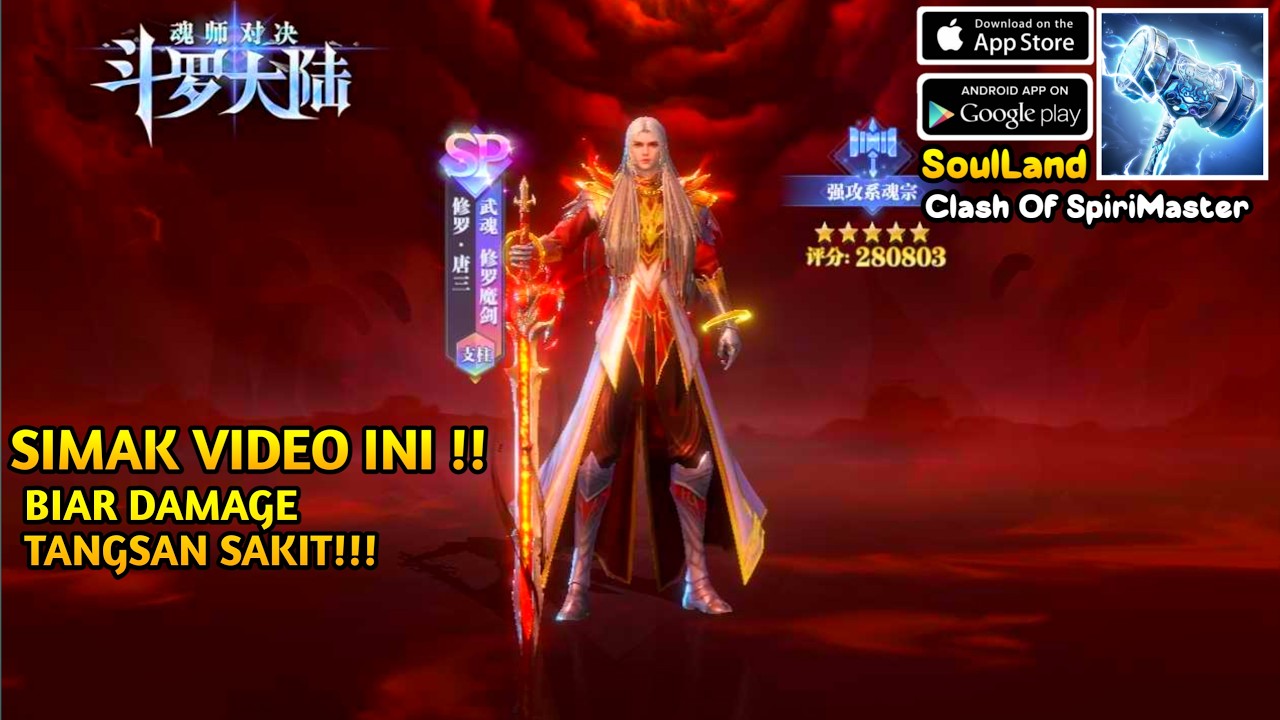 COMBO + BUILD TANGSAN VERSI GUA | DAMAGE TANGSAN ASHURA SADIS PARAH! - SoulLand:Clash Of SpiriMaster