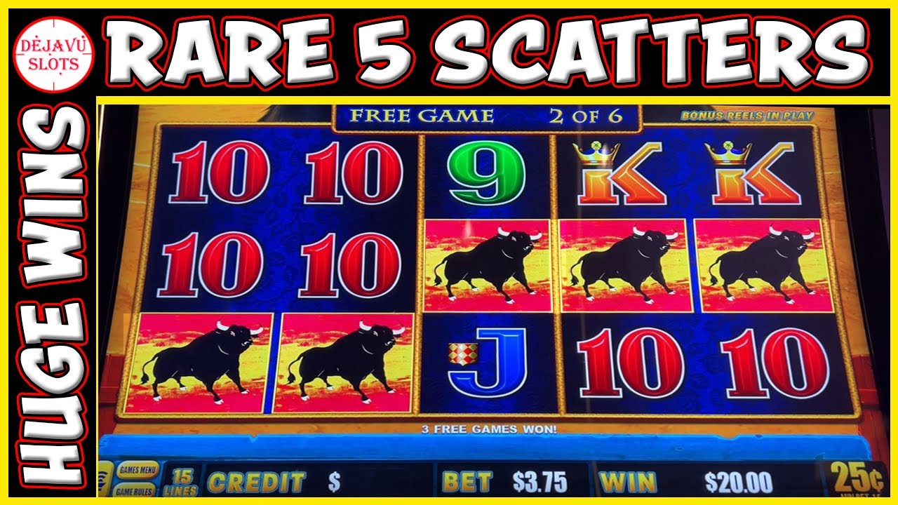 RARE 5 SYMBOL RETRIGGER! HUGE WIN ON CORRIDA DE TOROS SLOT MACHINE AT PALMS LAS VEGAS CASINO