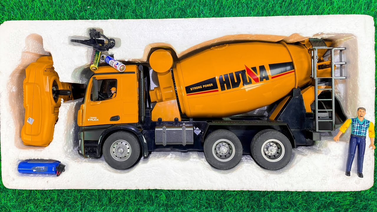 Unboxing Mobil Mainan R/C  Truck Molen Mixser SECALE 1:14 Huina Model 1574