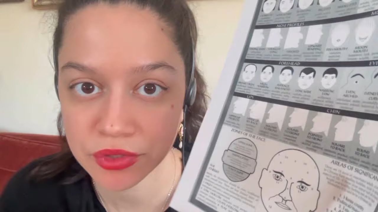 asmr • simple chinese physiognomy | face mapping/reading p. II (facial features)